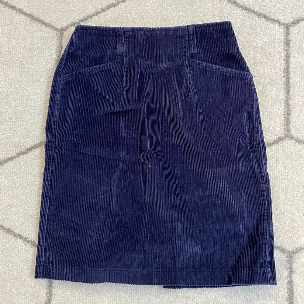 Vintage Eddie Bauer Blue Corduroy Mini Skirt